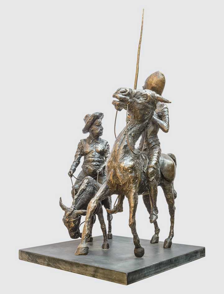 Don Quixote & Sancho Panza - Bronze Garden Sculpture