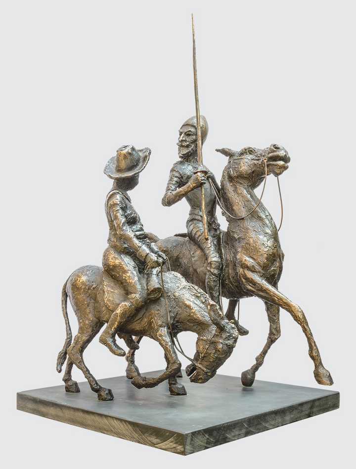 Don Quixote & Sancho Panza - Bronze Garden Sculpture