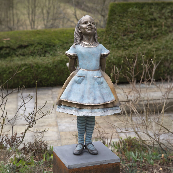 Alice Enchanted - Bronze Garden Sculpture