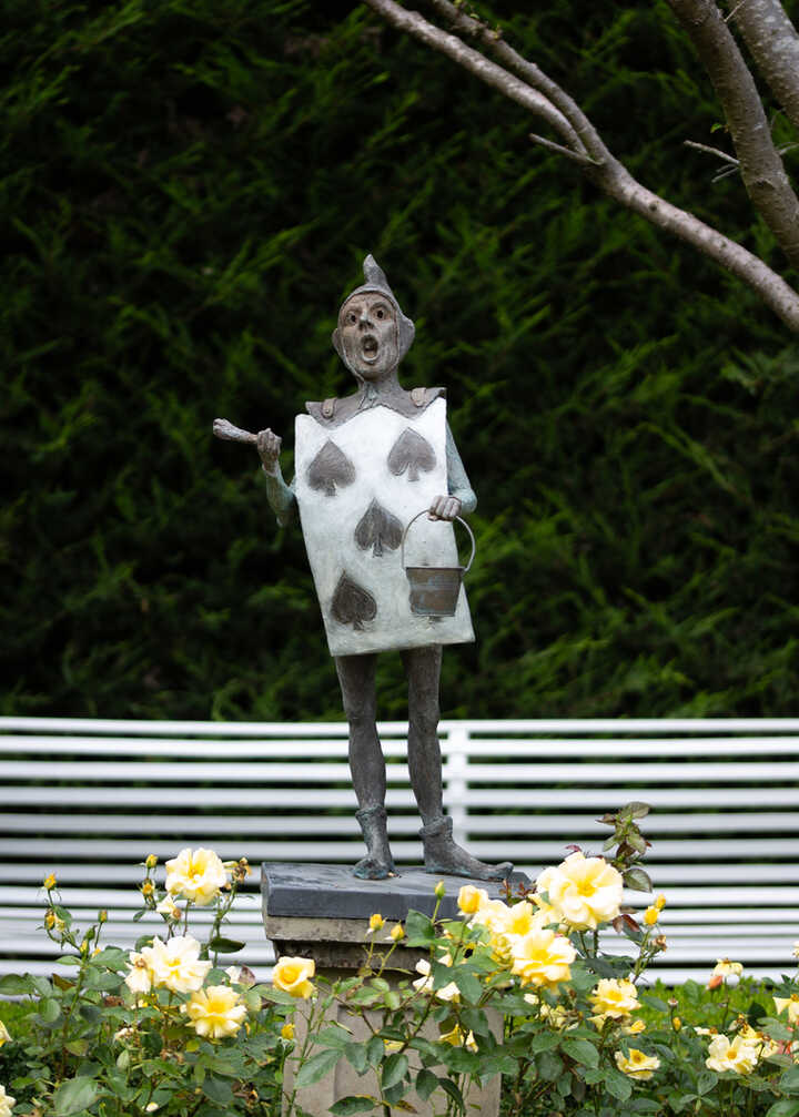 The Knave of Spades garden sculpture