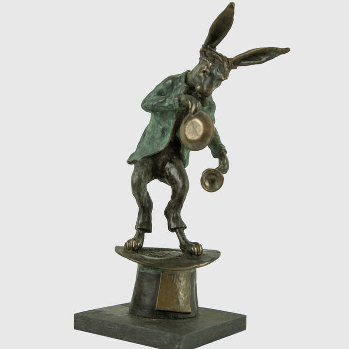 The Mad March Hare - Miniature Bronze Sculpture