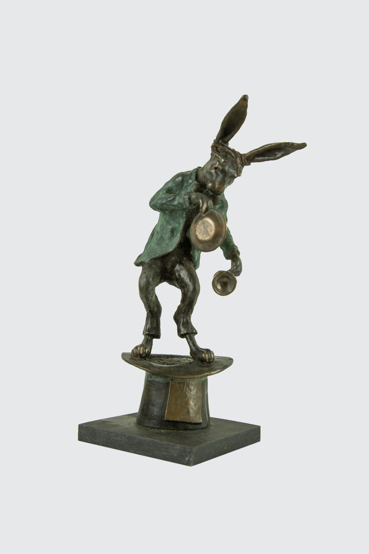 The Mad March Hare - Miniature Bronze Sculpture