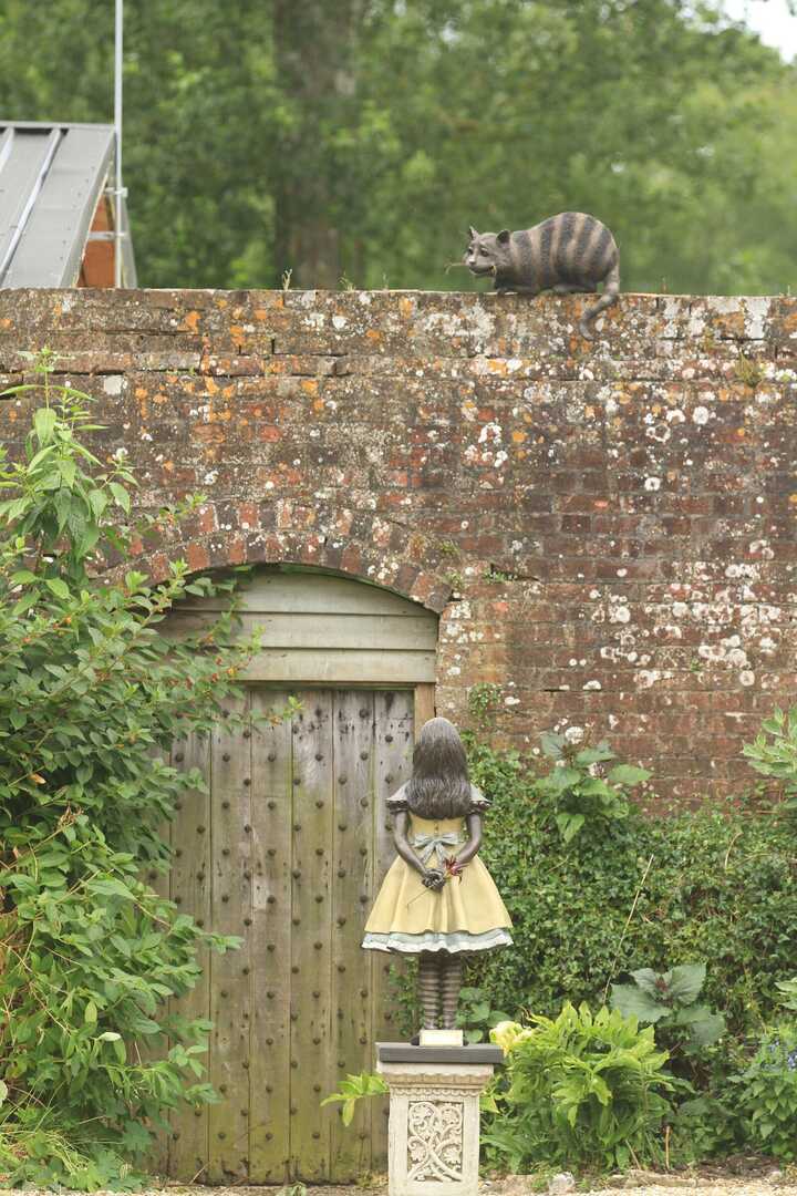 Alice and Cheshire Cat at Forde Abbey