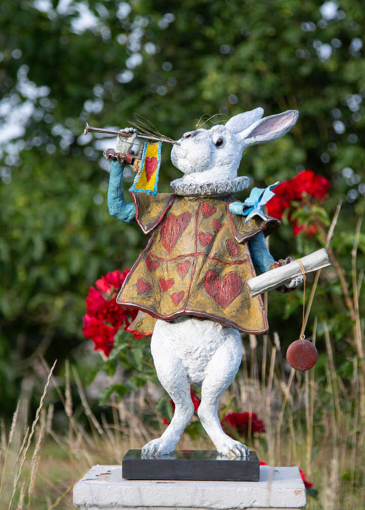 The Regal Rabbit bronze sculpture