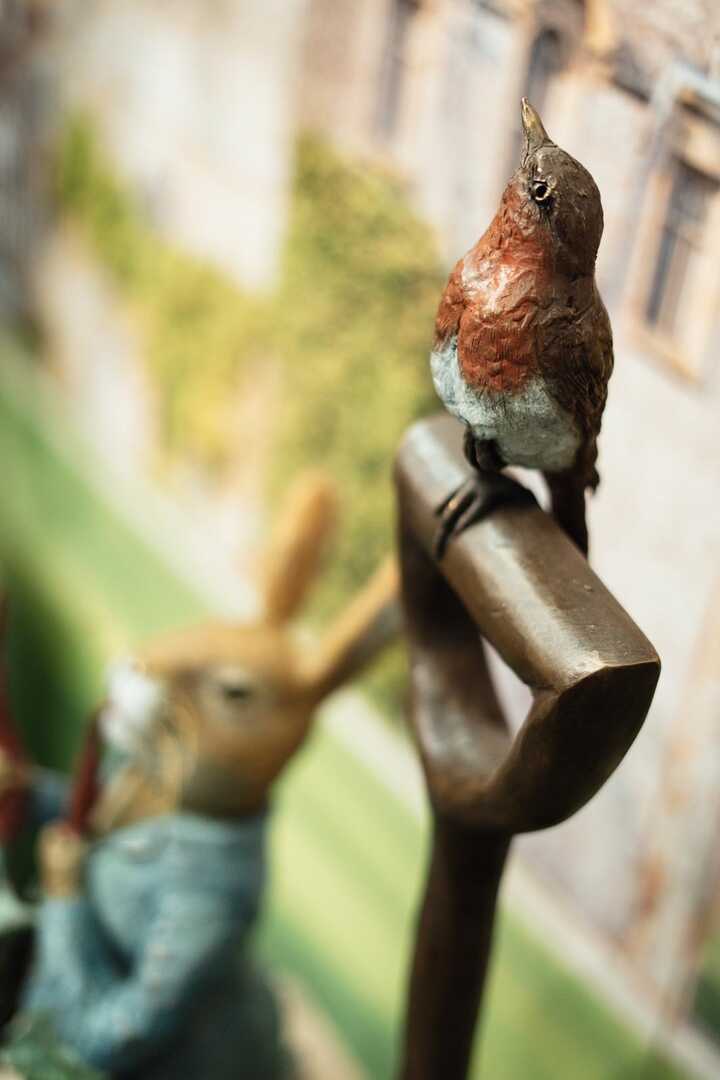 Robin and Spade Sculpture