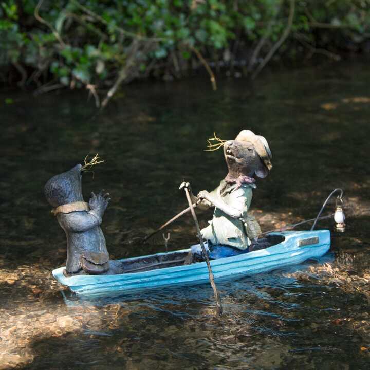 Ratty &amp; Mole - Bronze Garden Sculpture