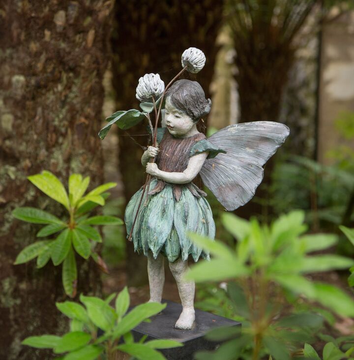 The Clover Fairy - Bronze Garden Sculpture