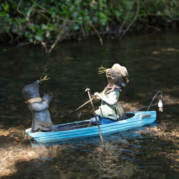 Ratty & Mole - Bronze Garden Water Feature