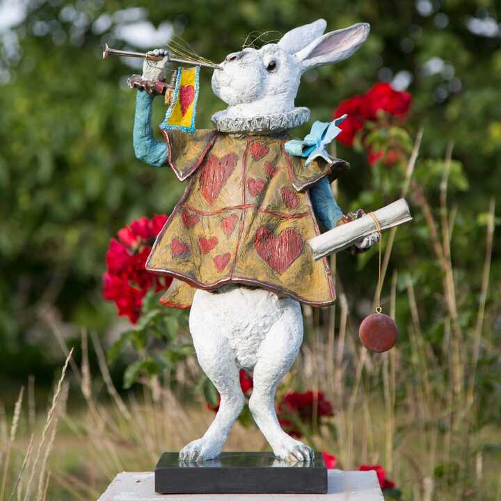 The Regal Rabbit - Bronze Garden Sculpture