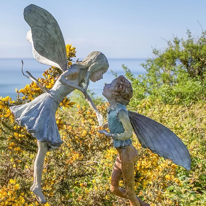 The Gorse Fairies - Bronze Garden Sculpture