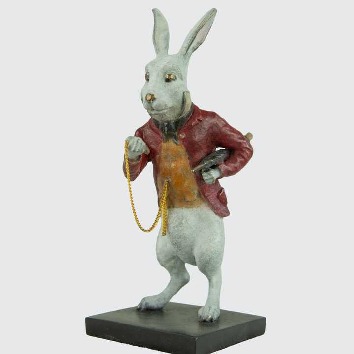 The White Rabbit - Miniature Bronze Sculpture