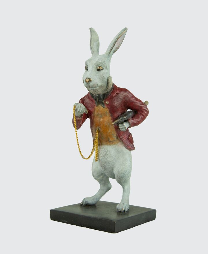 The White Rabbit - Miniature Bronze Sculpture