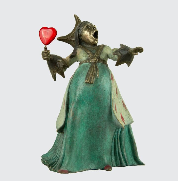 The Queen of Hearts - Miniature Bronze Sculpture