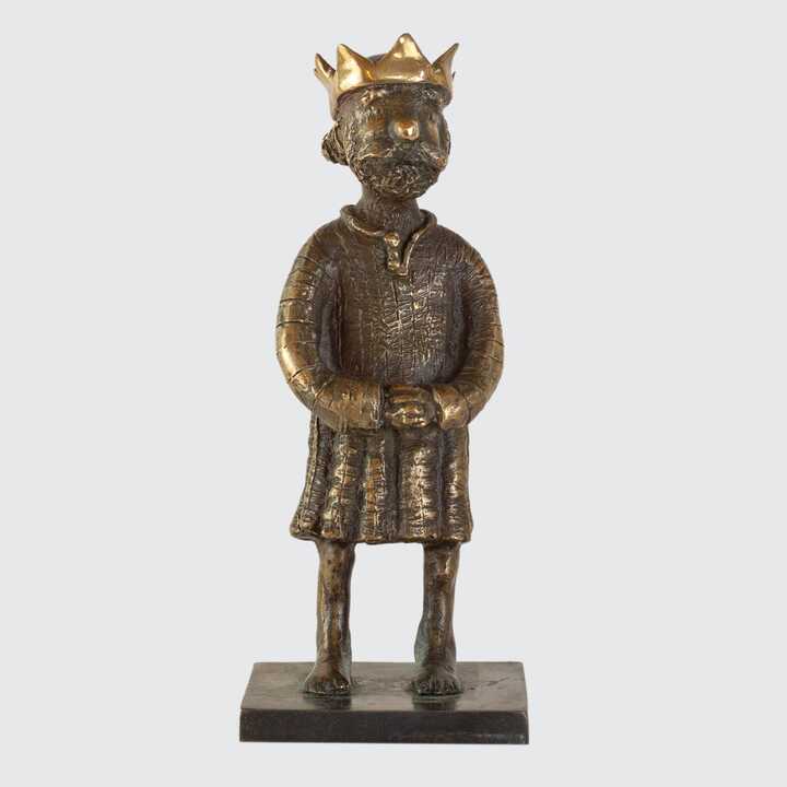 The Barefoot King - Miniature Bronze Sculpture