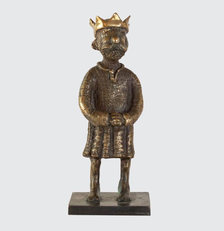 The Barefoot King - Miniature Bronze Sculpture