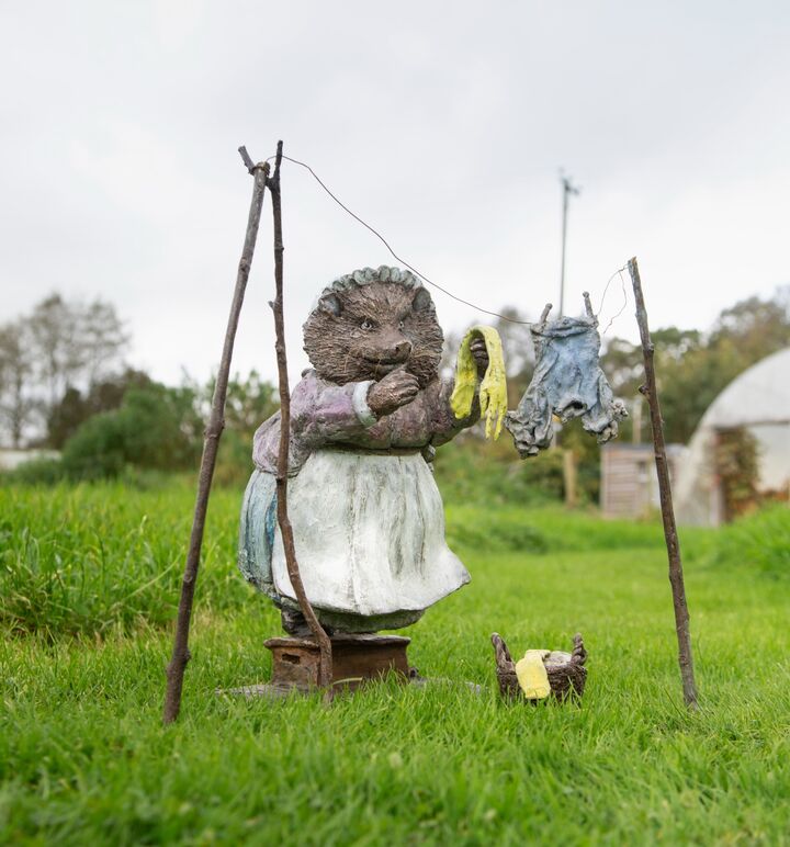 Mrs. Tiggy Winkle - Bronze Garden Sculpture