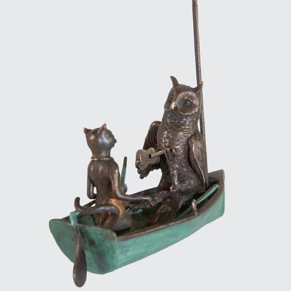 The Owl and The Pussy-Cat - Miniature Bronze Sculpture