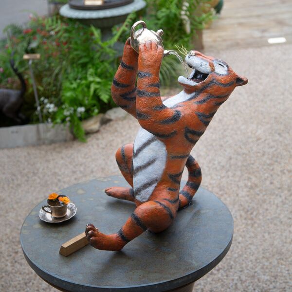 Tiger Who Came To Tea - Bronze Water Feature