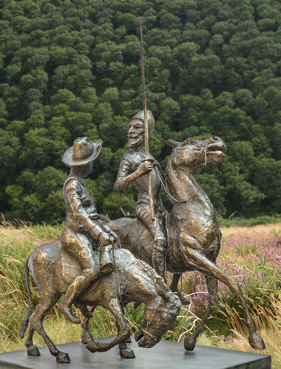 Don Quixote & Sancho Panza - Bronze Garden Sculpture